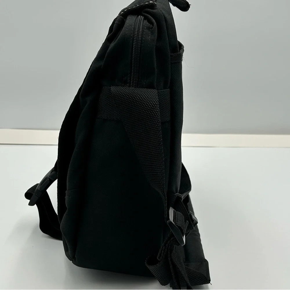 Vtg LL Bean Laptop Travel‎ Bag 12 x 15 Inch Canvas Zip Crossbody Strap Black